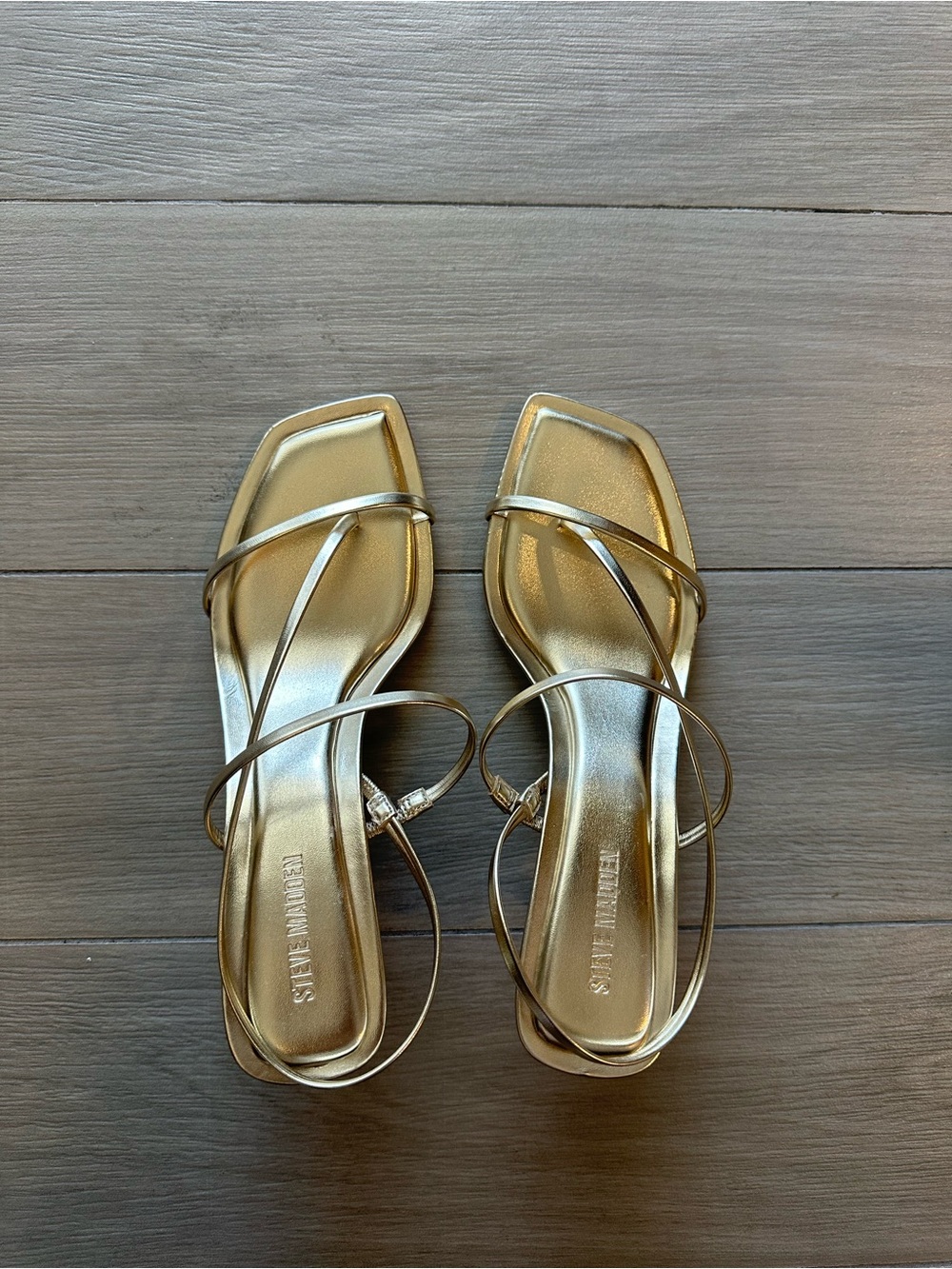 Steve Madden Gold Strappy Heel